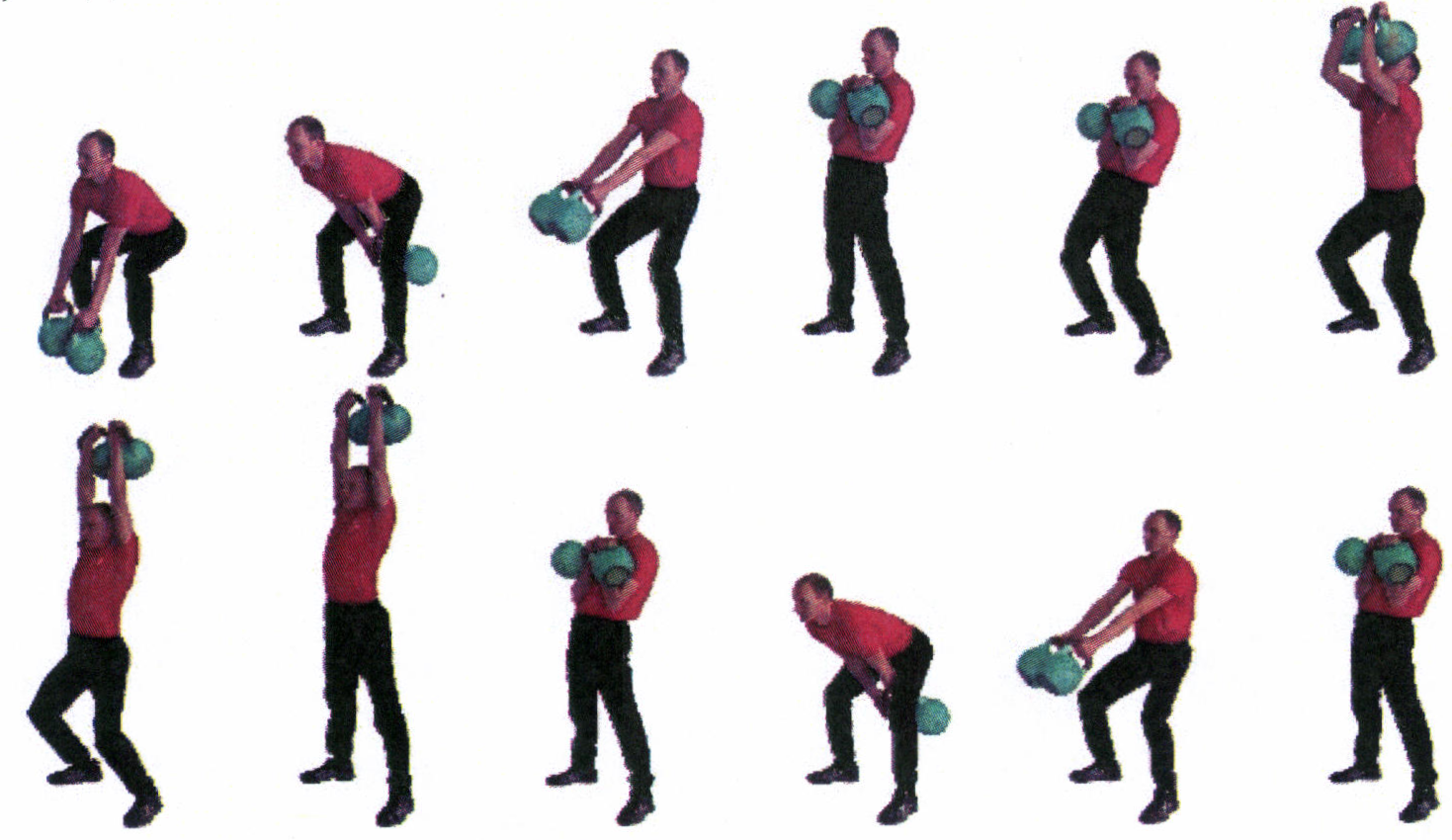 Рис. 12. Толчок двух гирь по длинному циклу