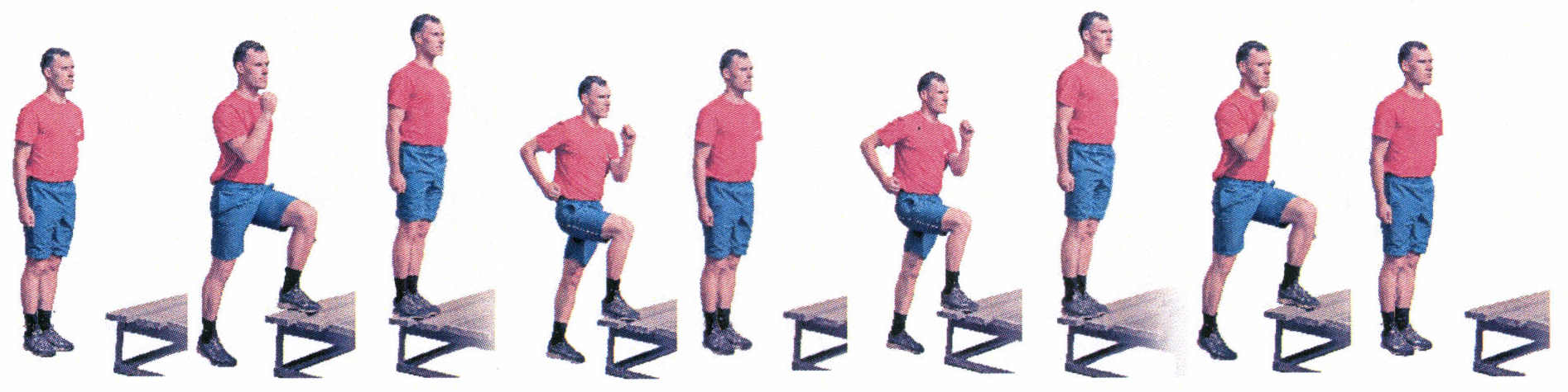 Рис. 24. Восхождение на платформу (тумбу)