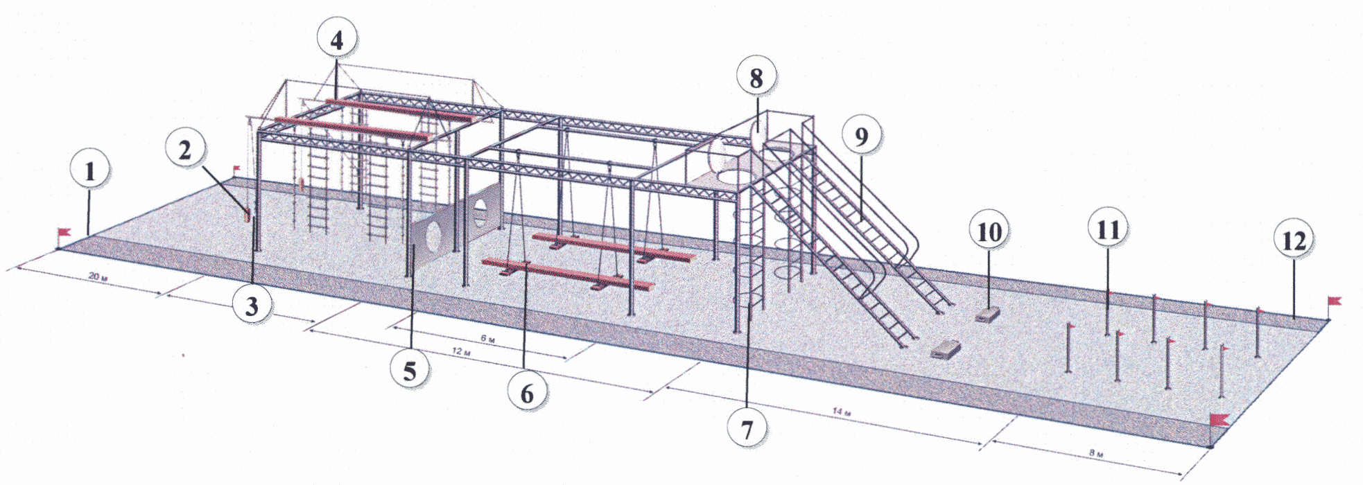 Рис. 47. Схема морской полосы препятствий