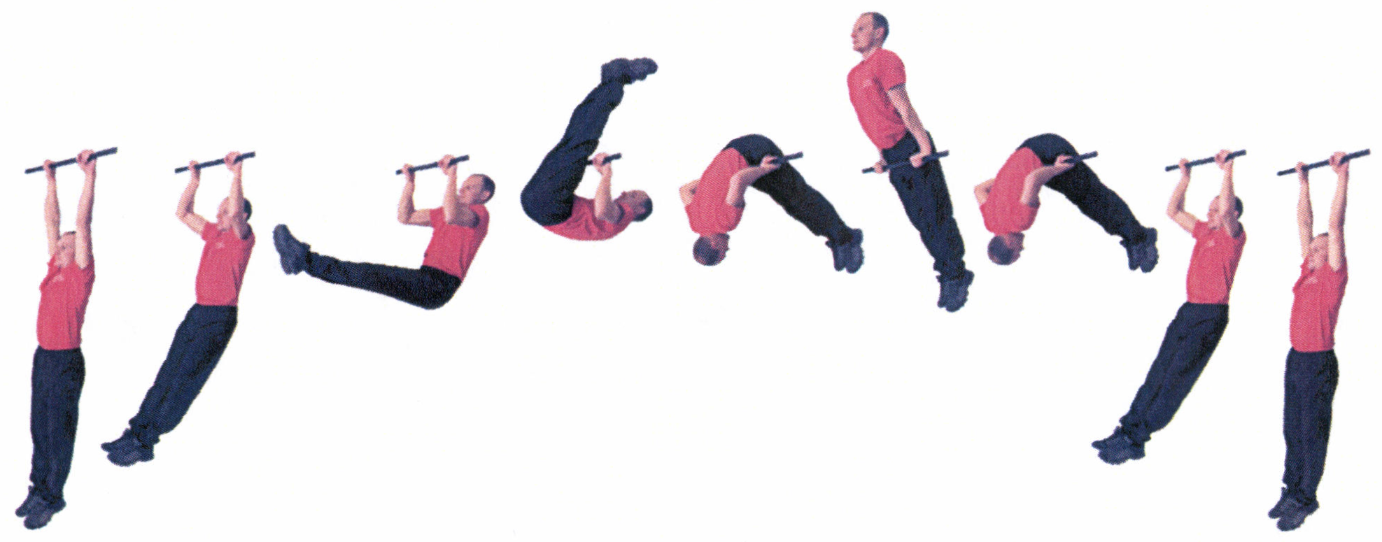 Рис. 5. Подъем переворотом на перекладине