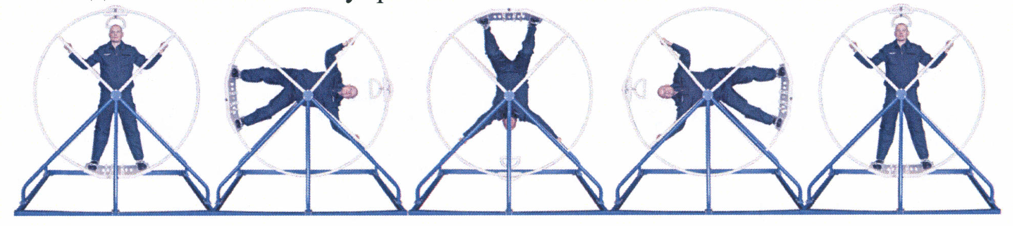 Рис. 92. Упражнение на стационарном гимнастическом колесе