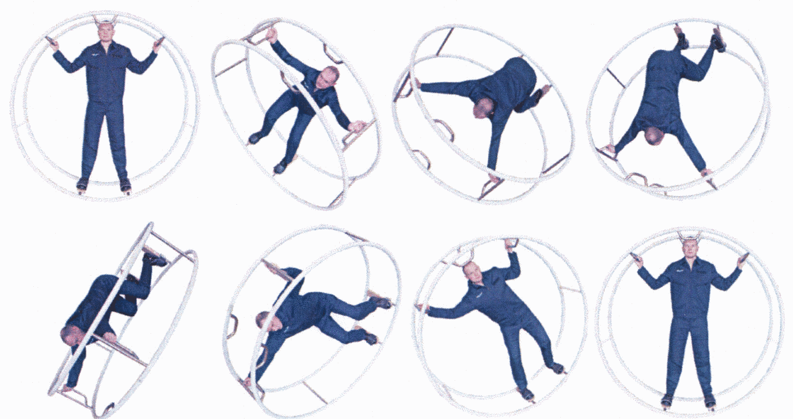 Рис. 93. Упражнение на подвижном гимнастическом колесе