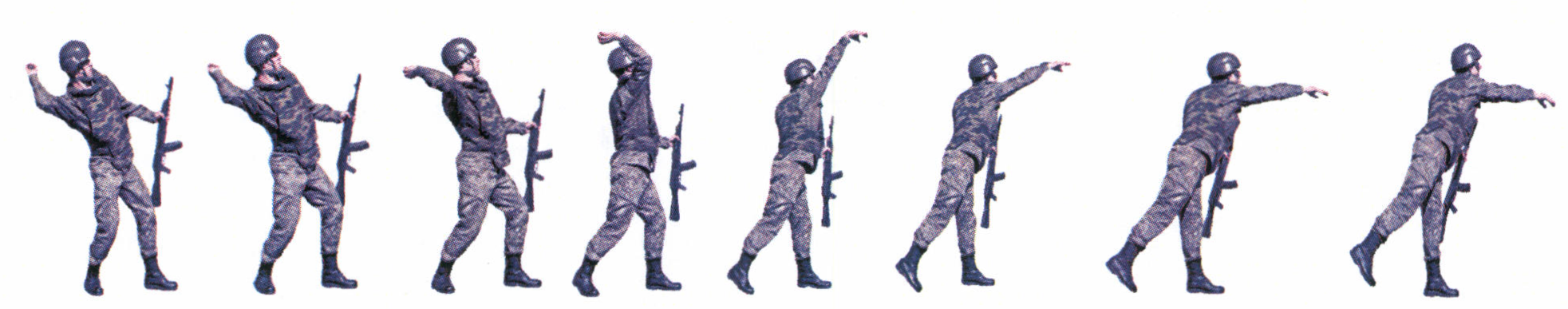 Рис. 98. Метание гранаты на дальность с места