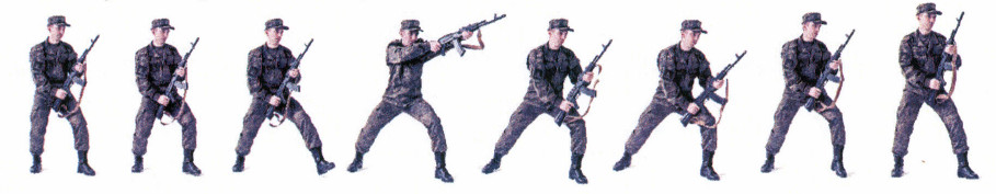 Рис. 51. Укол штыком (тычок стволом)