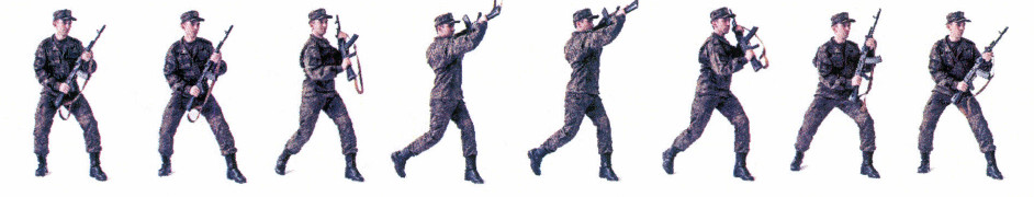 Рис. 54. Удар прикладом снизу