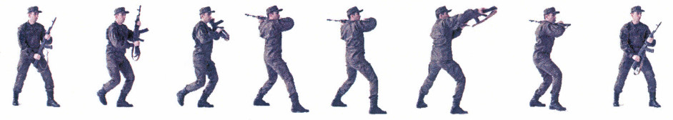 Рис. 55. Удар затыльником приклада